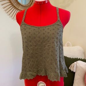 Olive green tank top